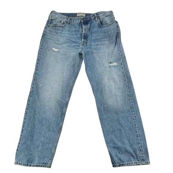 Everlane Denim - Everlane The Relaxed Straight Fit Organic Cotton Light Wash Jeans Size 31